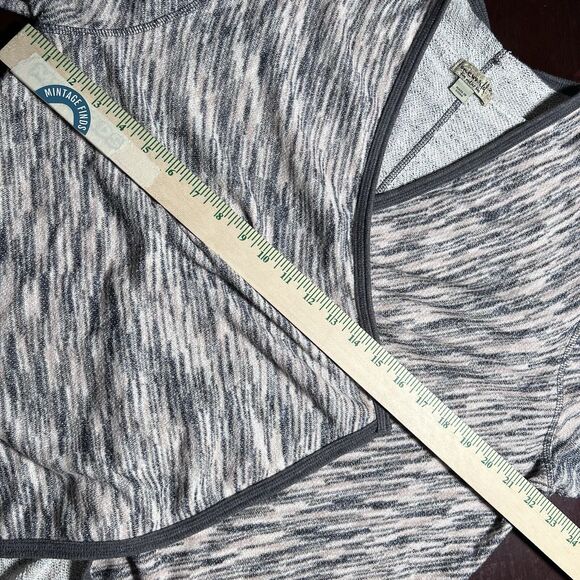 One World Live & Let Live Cardigan Beige & Gray Open Front Long Sleeve Size 2X - Picture 7 of 8